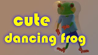 This is a cute dancing frog animated in Blender 3D