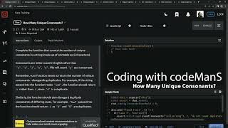 Codewars 7 kyu How Many Unique Consonants? Javascript