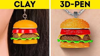 3Dペン VS.ポリマークレイ ||お金を節約できるカラフルなミニクラフトとDIYジュエリー