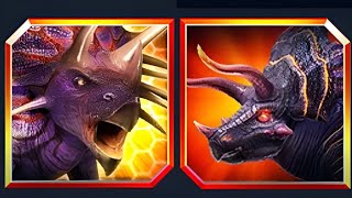 JUGGERNAUT 32 VS VULCAN 19 VS SPINOCERATOPS BOSS VS BOSS!! Jurassic World The Game