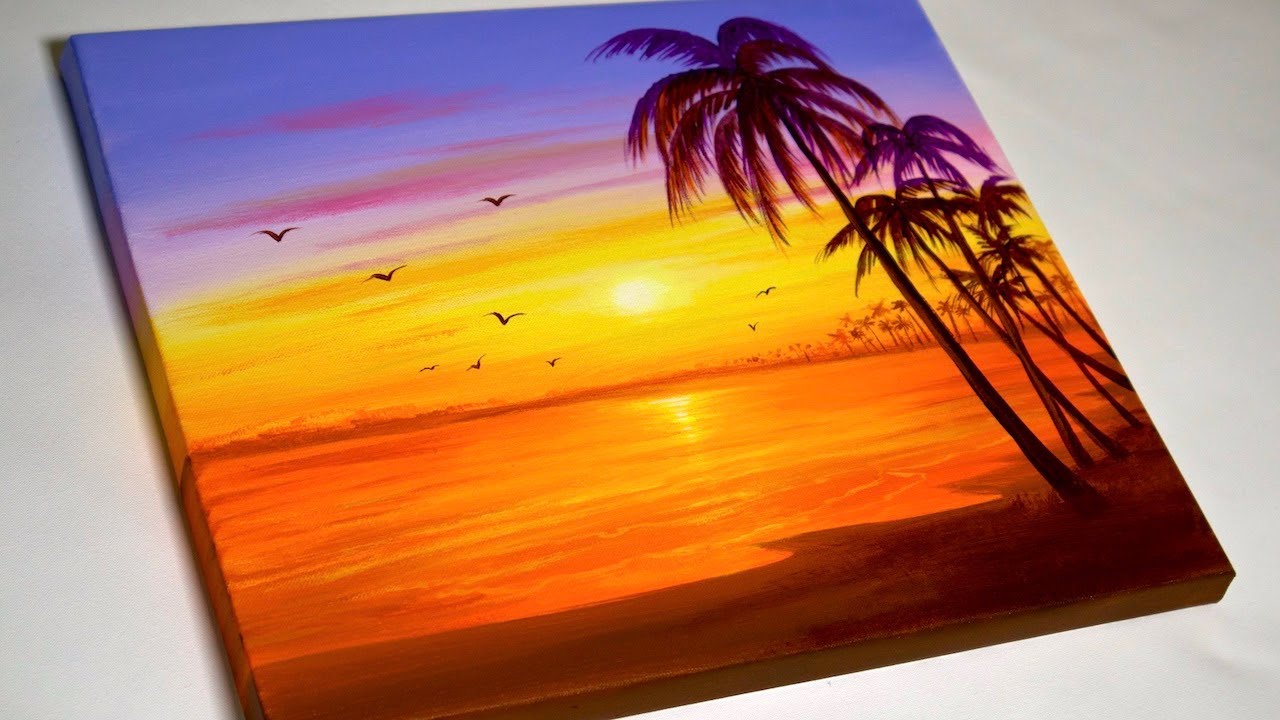 Ocean Sunset Painting Ideas For Beginners You Infoupdate Org