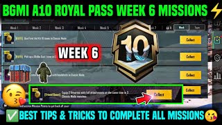 A10 WEEK 6 MISSION | BGMI WEEK 6 MISSIONS EXPLAINED | A10 ROYAL PASS WEEK 6 MISSION | C7S20 WEEK 6