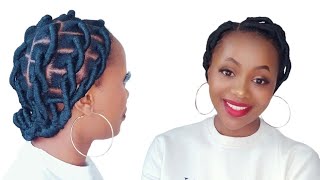 Quick African Threading hairstyle using wool