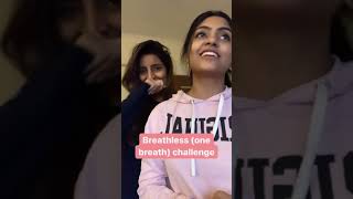 Breathless singing challenge