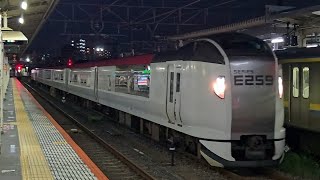 【成田エクスプレス43号】2043M E259系Ne002編成 Ne018編成 成田駅 通過シーン