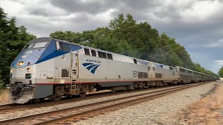 Amtrak Auto Train 53 (14) Passing Through Elmont, Virginia (7/14/21)