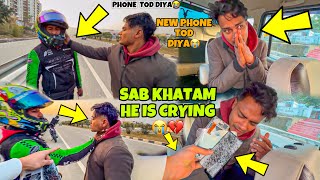 New Phone Tod diya😭💔 | Emotional Vlog | He is Crying Bike Badly  Preparation for Ladakh Ride