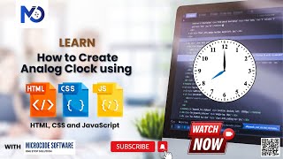 Create an Analog Clock using HTML, CSS and JavaScript #4 | Microcode Software