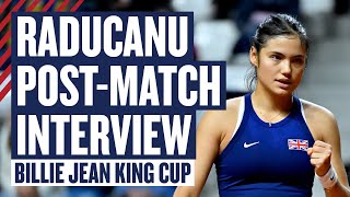 Emma Raducanu's Full Post-Match Press Conference | Billie Jean King Cup Qualifier France 2024 | LTA