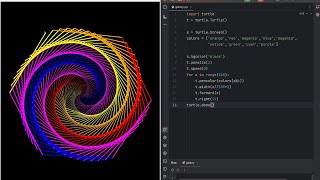 Galactic Whirlpool Design Using Python Turtle | ASMR - No Talking