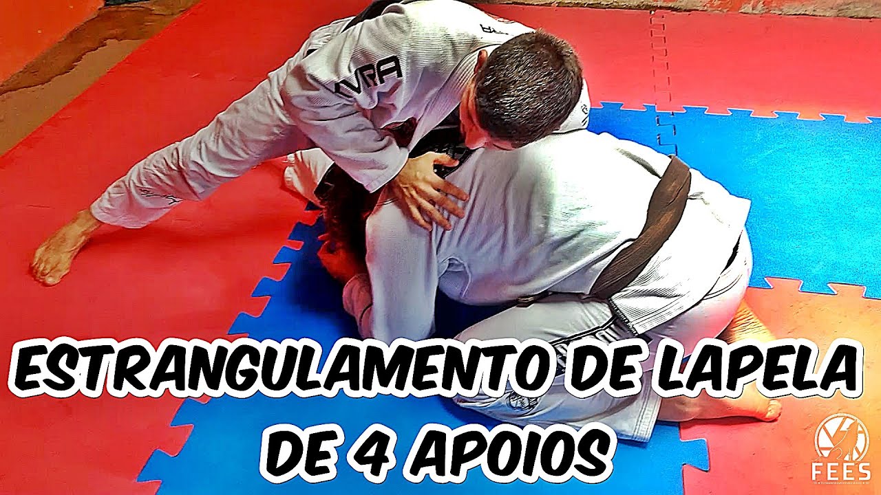 Jiu Jitsu Estrangulamento De Lapela De 4 Apoios Henrique Camilo
