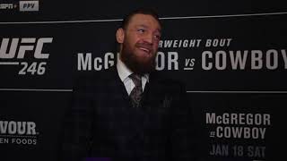 Conor McGregor reflects on good-natured UFC 246 presser with Cowboy