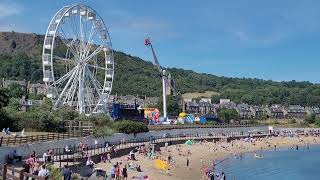 Burntisland beach and rides on a sunny day