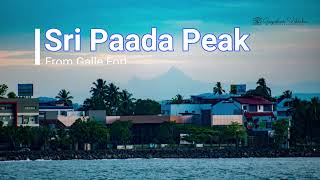 Sri Paada Mountain Peak view from Galle Fort - ගාලු පුරේ සිට සමනොල ගිර -  Adams Peak from Galle