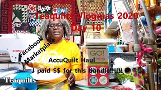 Teaquilt Vlogmas 2020:  Day 10 - Accuquilt Marketplace Haul