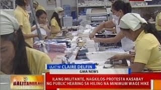 Petisyong pagtaas ng minimum wage ng mga manggagawa sa NCR, isinailalim sa public hearing