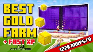 BEST Gold Farm + Storage & XP Farm In Minecraft Bedrock! | Minecraft Bedrock Tut
