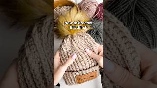 How To Crochet Stretchy Ribbed Crochet Hat - Free Crochet Pattern \u0026 Tutorial #crochetstitches