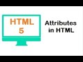 HTML- Attributes