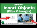 How to INSERT OBJECTS (Files & Images) as an Icon in EXCEL (Step-by-Step)