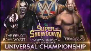 WWE Super ShowDown 2020 "The Fiend" Bray Wyatt vs Goldberg Official Match Card