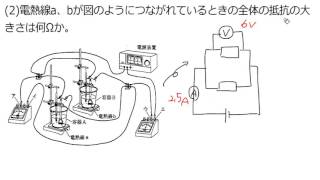 H19　奈良県　公立高校　入試問題　大問3 電流による発熱