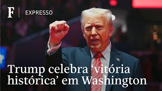 Em comício pré-posse, Trump celebra vitória e dança YMCA