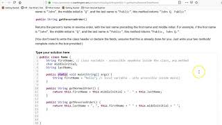 Building Java Programs 8.11 getNormalReverseOrderName
