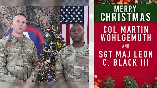 Military Greetings from Sgt. Major Leon Black III and Col. Martin Wohlgermuth