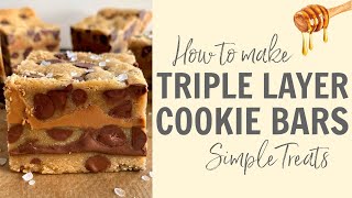 How to make a Triple Layer Cookie Slice! Recipe #Shorts