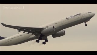 Lufthansa Airbus A330 Loud Takeoff from Ottawa