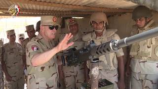 الفريق محمد فريد رئيس أركان حرب القوات المسلحة يتفقد قوات تأمين شمال سيناء