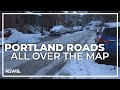 Road conditions varied across Portland metro following snowstorm