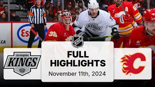 NHL Highlights | Kings vs. Flames | November 11, 2024