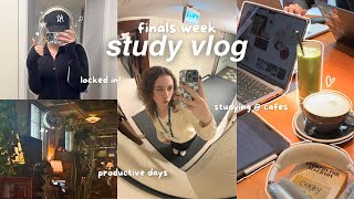 STUDY VLOG 🍪🎧 finals week, cafe studying, libraries, productive cramming \u0026 lots of coffee !