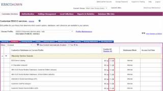 EBSCO Discovery Service – Adding and Removing Databases - Tutorial