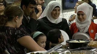 Syrian Refugees experience Thanksgiving