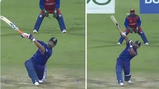 Rishabh pant One hand six | India vs Afghanistan | Rishabh pant shot by one hand