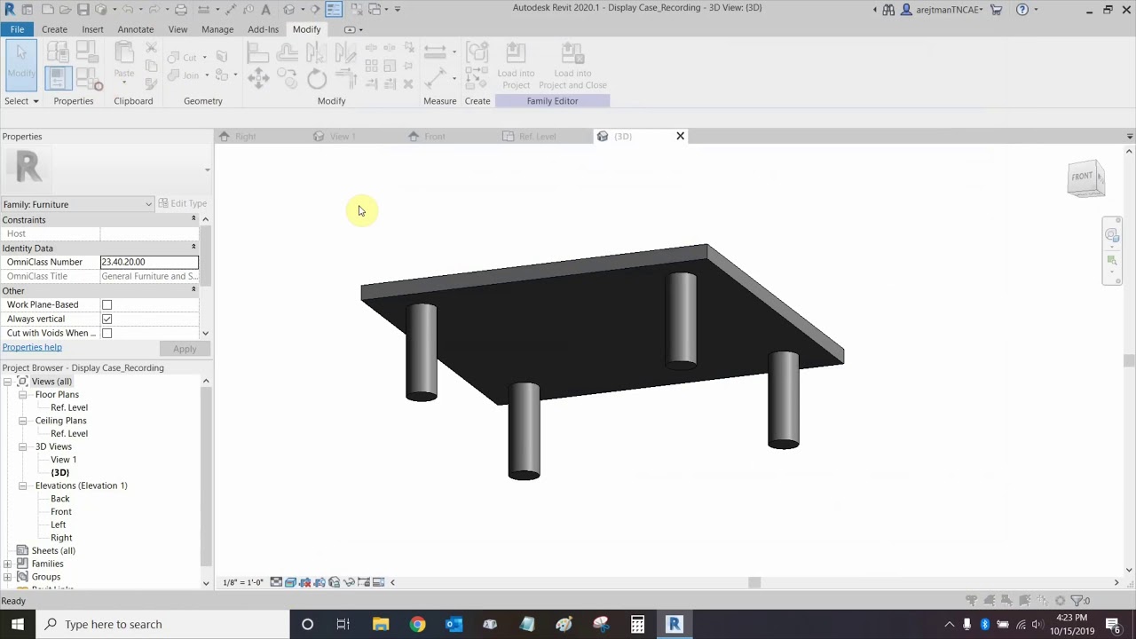 Creating A Parametric Family With Revit - YouTube