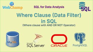 SQL 2: Where Clause (Data Filter) in SQL || AND OR NOT Operators with Where clause