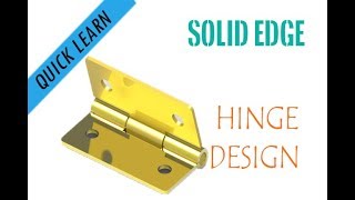 Solid edge tutorial - 33 - Hinge design solid edge.