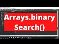 Using Arrays.binarySearch() method