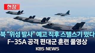 [현장][풀영상] '북 도발'에 비행금지선 근접 타격훈련 '스텔스기' F-35A 등 20여 대 출격 /2024년 6월 2일(일)/KBS