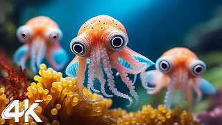 Aquarium 4K  ULTRA HD 🐠 Beautiful Coral Reef Fish - Relaxing Sleep Meditation Mu