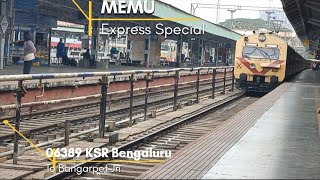 06389 | KSR Bengaluru To Bangarpet Junction | MEMU Express | Train Journey |