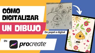 Cómo DIGITALIZAR un DIBUJO en PROCREATE. Transferir de papel al iPad  (Incluye brocha a usar) ✅