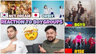 Reaction to BOYGROUPS: NCT DREAM (K-POP) / BGYO (P-POP) / ORβIT (J-POP) / R1SE (C-POP)