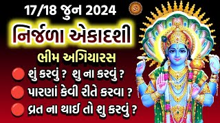 Nirjala Ekadashi 2024 | Bhim Ekadashi | નિર્જળા એકાદશી શુ કરવું? શુ ના કરવું ? પારણાં પૂજા મહાત્મ્ય