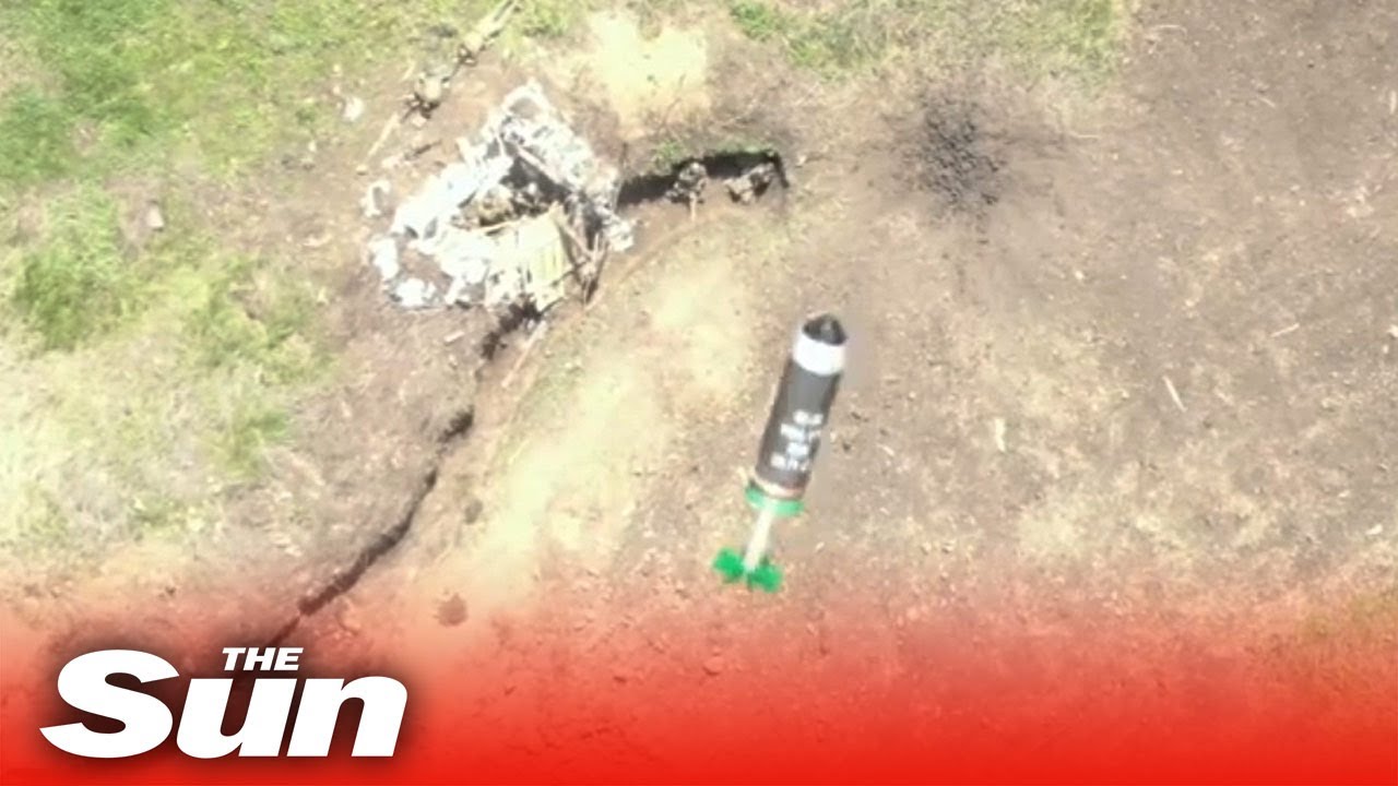 Ukraine Drone Drops Grenade In Russian Soldiers Trench - YouTube