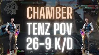 SEN TenZ POV Chamber on Breeze 26-9 K/D (VALORANT Pro POV)